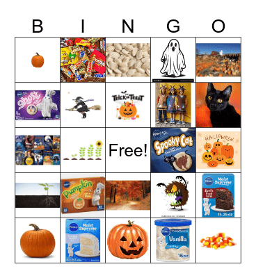 Pumpkin Time Bingo Card