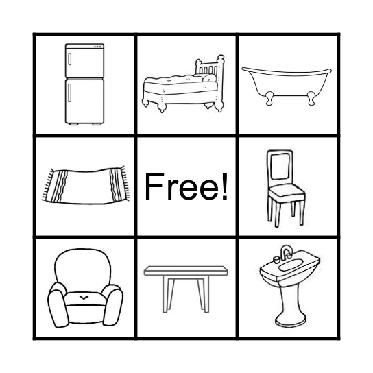 Furniture! Bingo Card