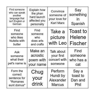 PHINGO Bingo Card