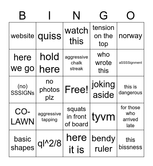 terje bingo Card