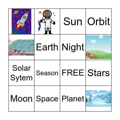 Space Bingo Card