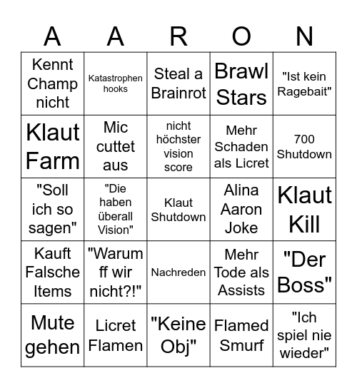 Noel Bingo Card