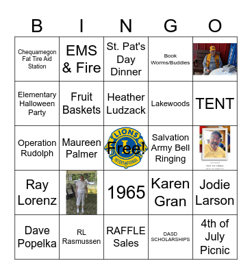 Cable & Area Bingo / Trivia Bingo Card