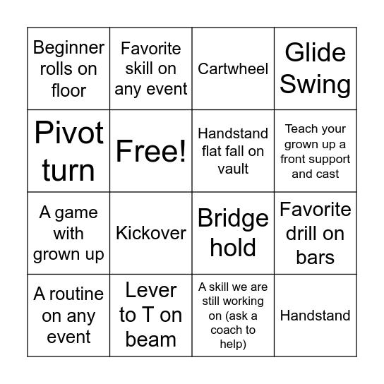 iTeam White Bingo Card