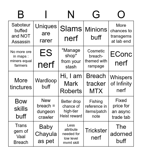 3.27 Bingo Card