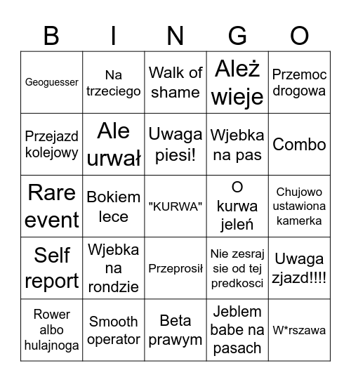Stopcham bingo Card
