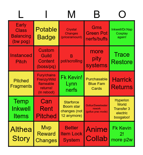 Winter Patch Bingo Card