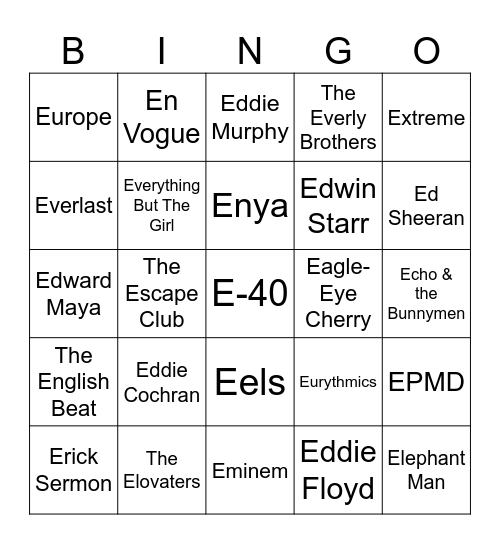 Game #2: E-Legal Downloads Bingo Card