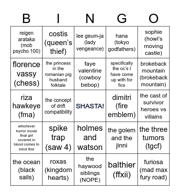 chris roxast blorbo circus Bingo Card