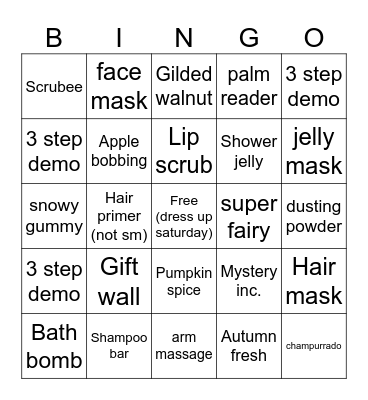 Demo Bingo Card