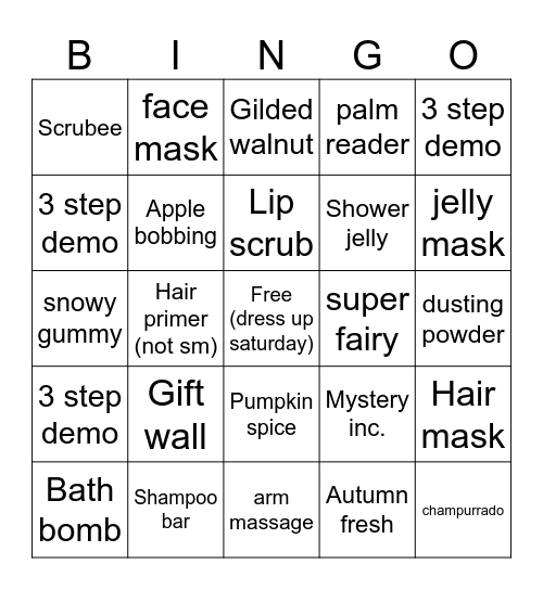 Demo Bingo Card