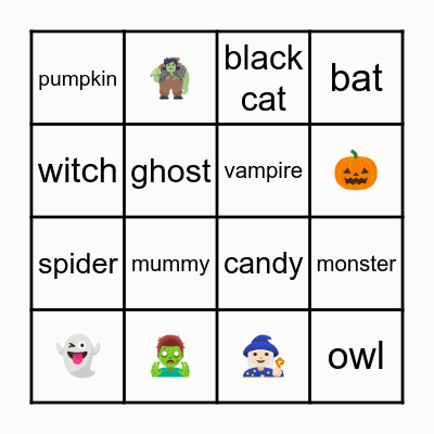 萬聖節快閃活動 永順國小 Bingo Card