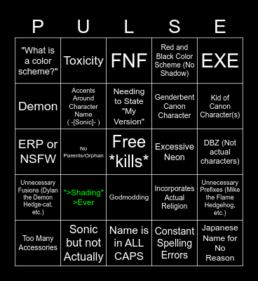 Every Server Ever™ Bingo Card