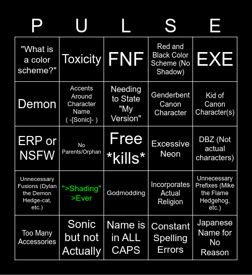 Every Server Ever™ Bingo Card