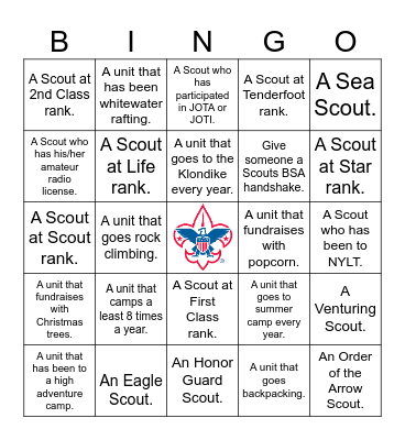 Get to Know the Troops! Bingo Card