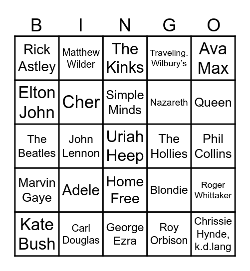 🧣 Bingo 107🧣 Bingo Card