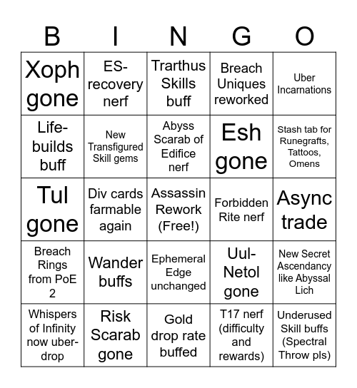 3.27 Bingo Card