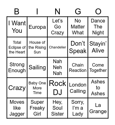 🕰️ Lynbingo 14 🕰️ Bingo Card
