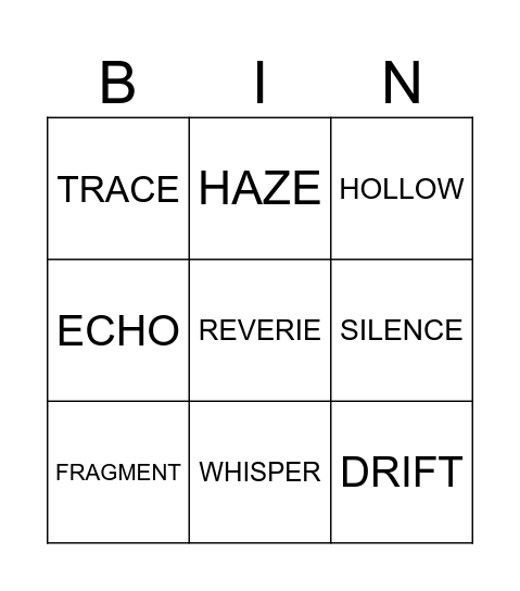 Scuops’ Bingo! Bingo Card