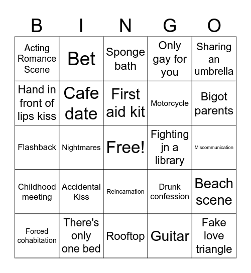 BL Tropes Bingo Card