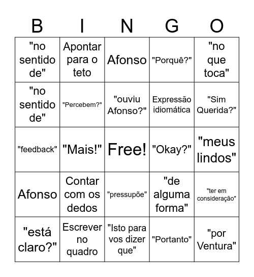 Ge Bingo Card