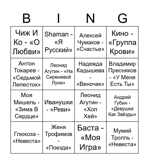 Если выиграю - Подарок... но это не точно! Bingo Card