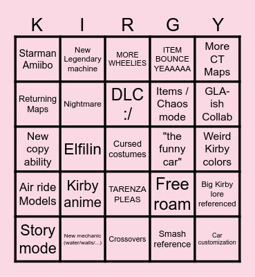 AAAAAAAAAAAAAAAAAAAA Bingo Card