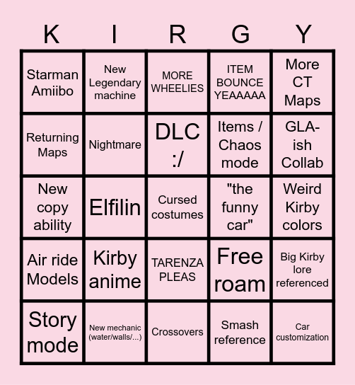AAAAAAAAAAAAAAAAAAAA Bingo Card