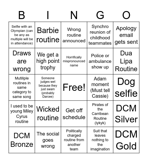 Masters 2025 Bingo Card