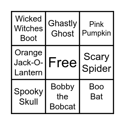 Halloween Bingo Card