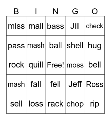 WRS 1.4 Bingo Card