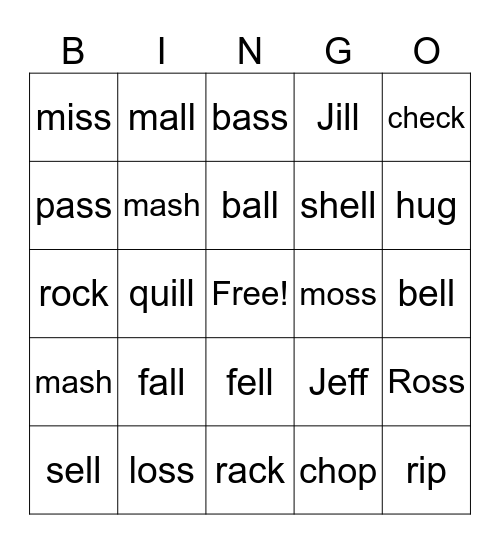 WRS 1.4 Bingo Card