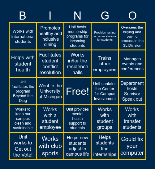 Someone who(se)... Bingo Card