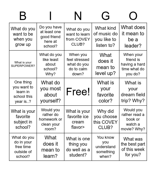LEARN LEAD LEVEL UP Bingo Card