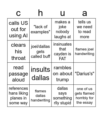 gp consult Bingo Card