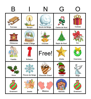 En Francais Bingo Card