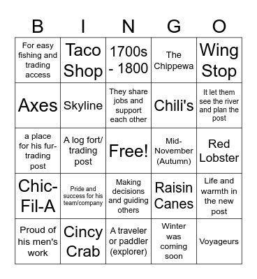 COMPREHENSION Bingo Card
