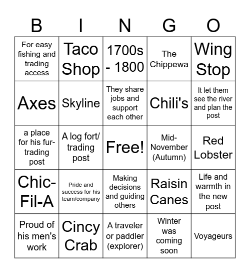 COMPREHENSION Bingo Card