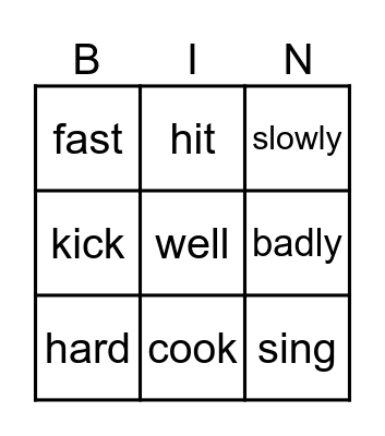 BINGO Card