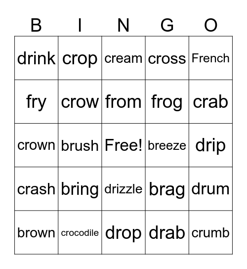 r Blends BINGO Card