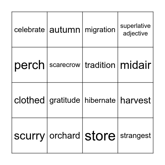 Bingo Card