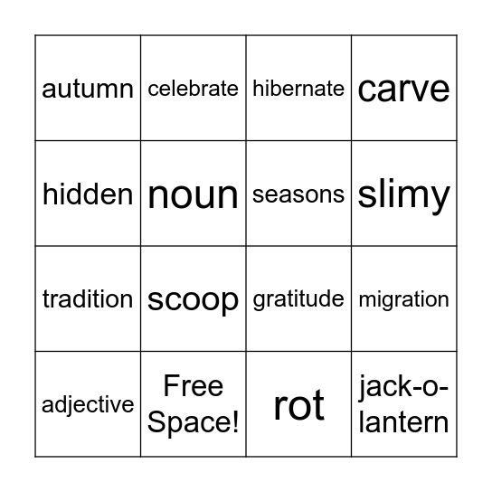 Bingo! Bingo Card