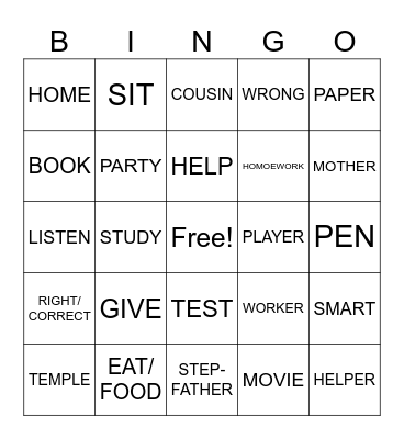ASL 1 - Unit 2 (up to Quiz) Bingo Card