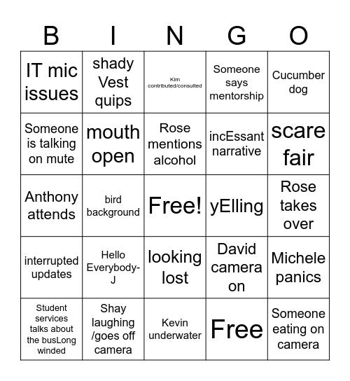 BINGO Card