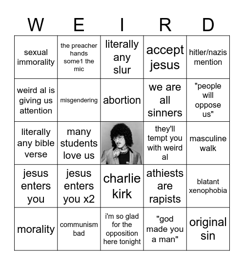 BIG BIRTHDAY BASH IBGON WEIRD AL Bingo Card