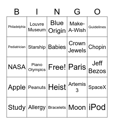 CNN 10 10/23/25 Bingo Card