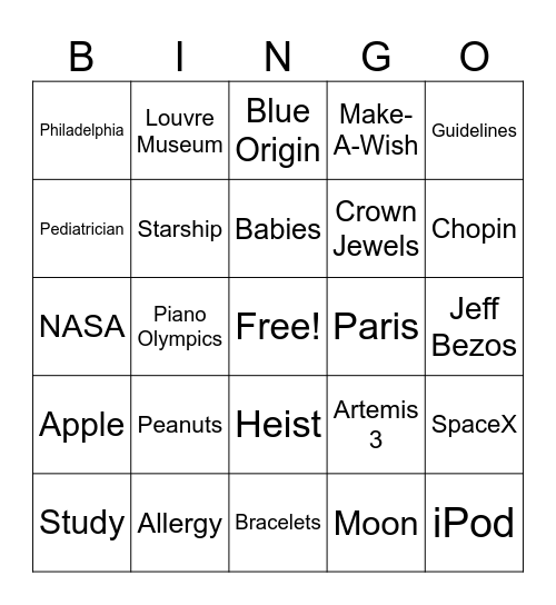 CNN 10 10/23/25 Bingo Card