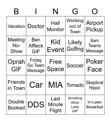 FSH BINGO Card