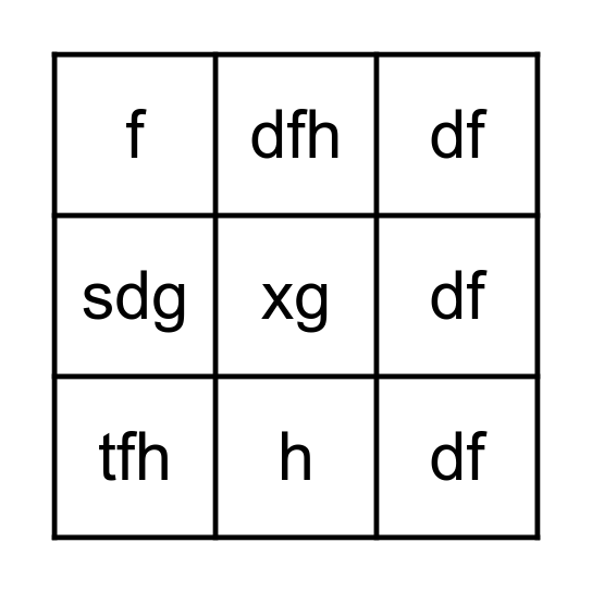 Religious Education Bingo Card