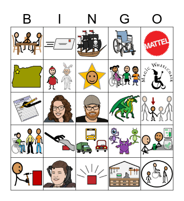 Magic Wheelchair Bingo Card
